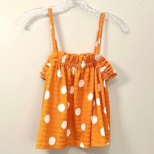 Current Air Los Angeles Polka Dot Smocked Tank Top (XSP)